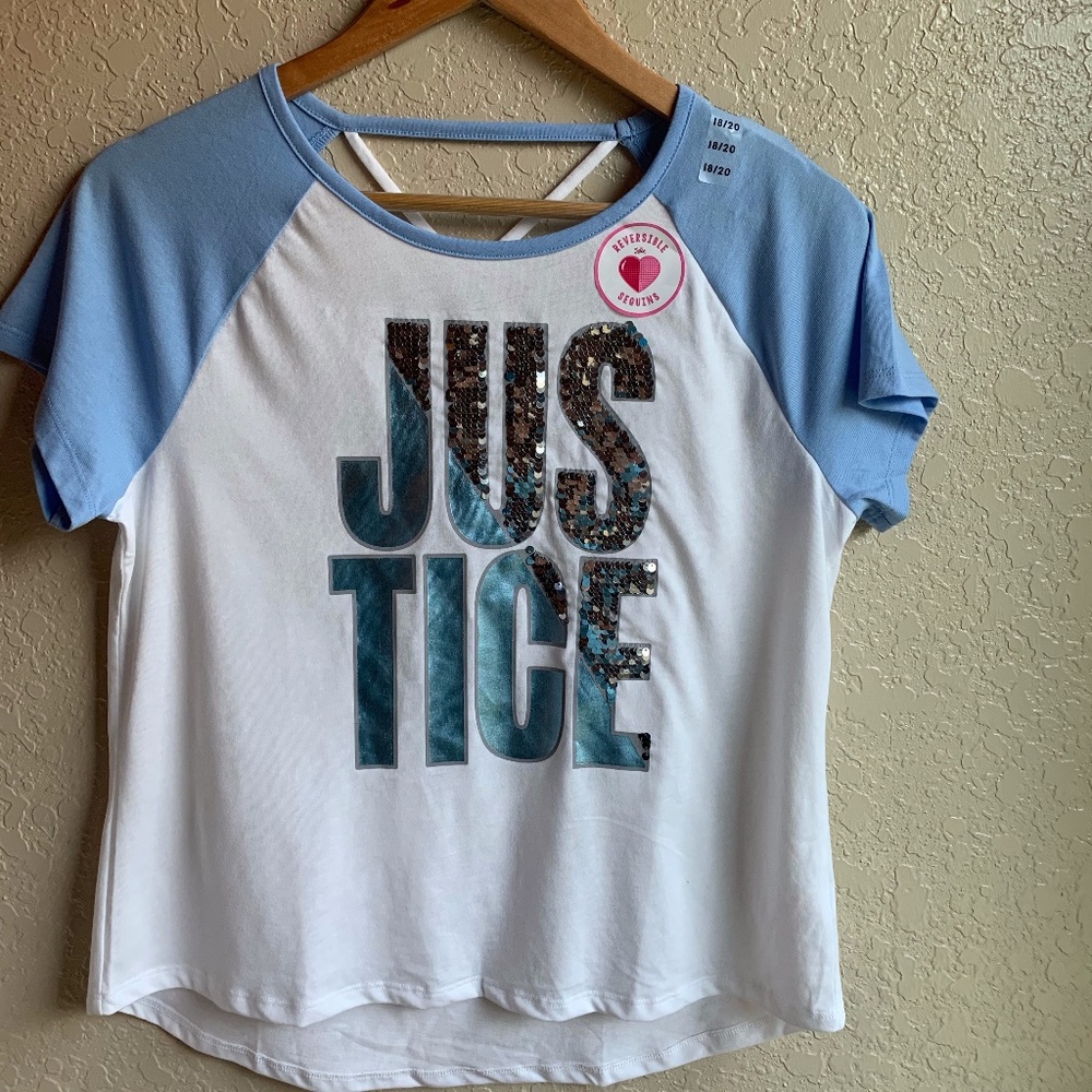 Girls Justice Reversible Sequin T-Shirt